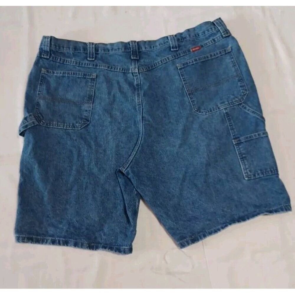 Wrangler Mens Blue Denim Carpenter Shorts Size‎ 46 Medium Wash 64WC6AI Cotton
